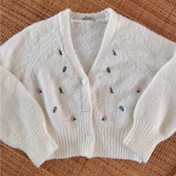 English Factory Sweaters - English Factory Floral Cardigan